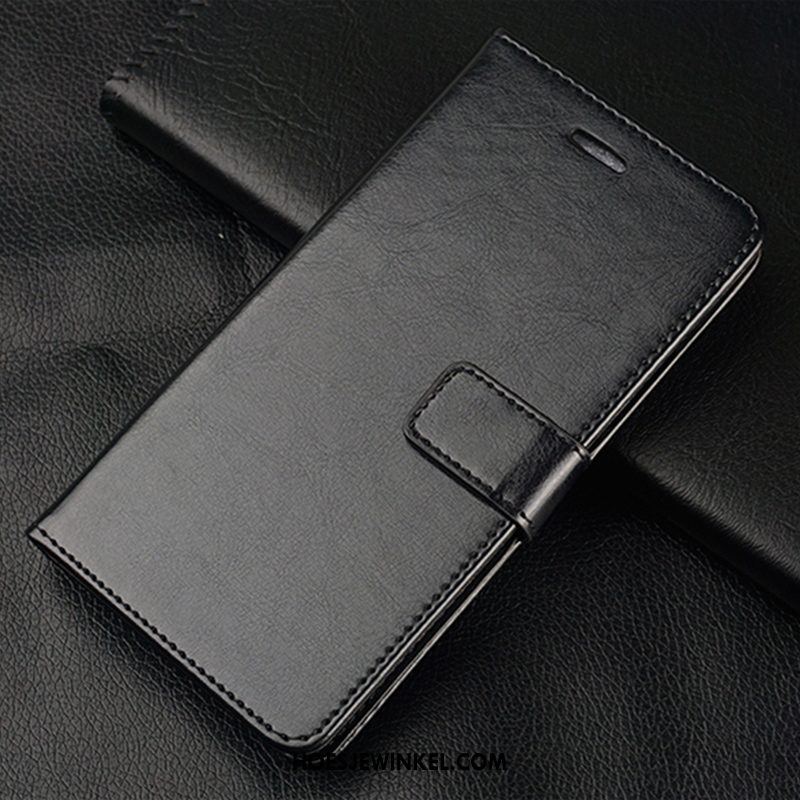 Samsung Galaxy A8 2018 Hoesje Eenvoudige Ster Leren Etui, Samsung Galaxy A8 2018 Hoesje Folio Mobiele Telefoon