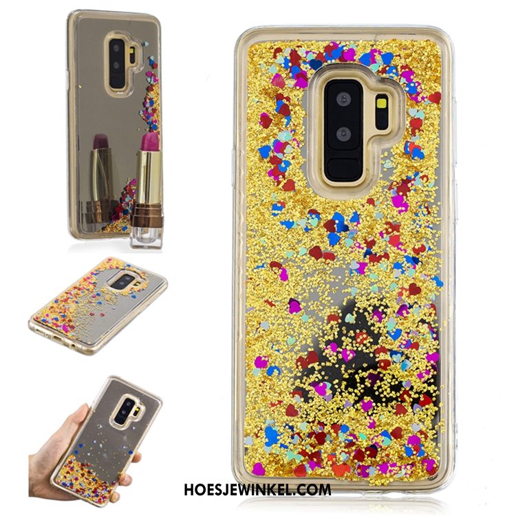 Samsung Galaxy A8 2018 Hoesje Hoes Drijfzand Trend, Samsung Galaxy A8 2018 Hoesje Goud Bescherming