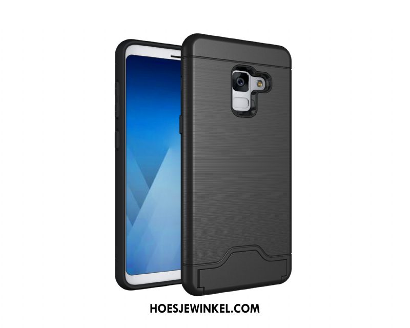 Samsung Galaxy A8 2018 Hoesje Hoes Groen Patroon, Samsung Galaxy A8 2018 Hoesje Mobiele Telefoon All Inclusive