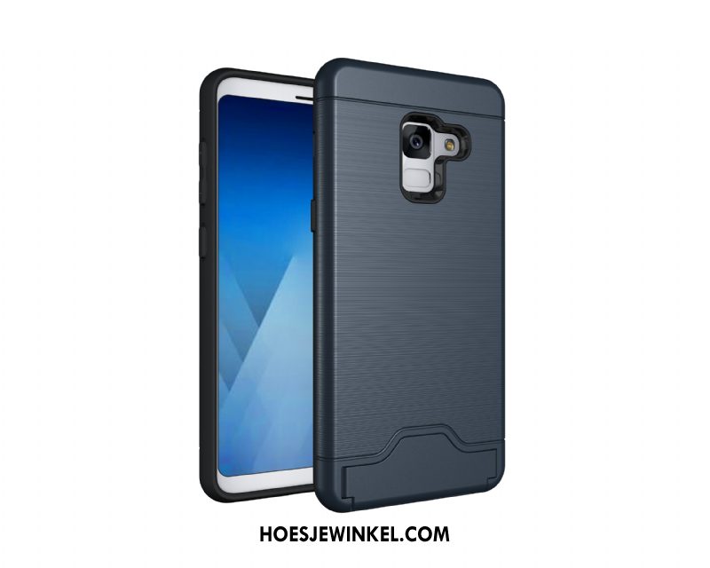 Samsung Galaxy A8 2018 Hoesje Hoes Groen Patroon, Samsung Galaxy A8 2018 Hoesje Mobiele Telefoon All Inclusive