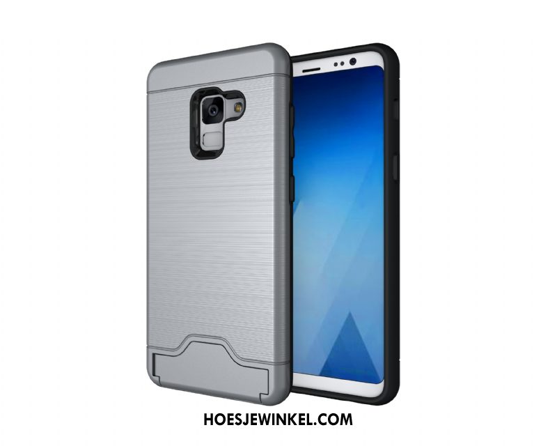 Samsung Galaxy A8 2018 Hoesje Hoes Groen Patroon, Samsung Galaxy A8 2018 Hoesje Mobiele Telefoon All Inclusive