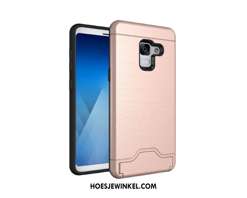 Samsung Galaxy A8 2018 Hoesje Hoes Groen Patroon, Samsung Galaxy A8 2018 Hoesje Mobiele Telefoon All Inclusive