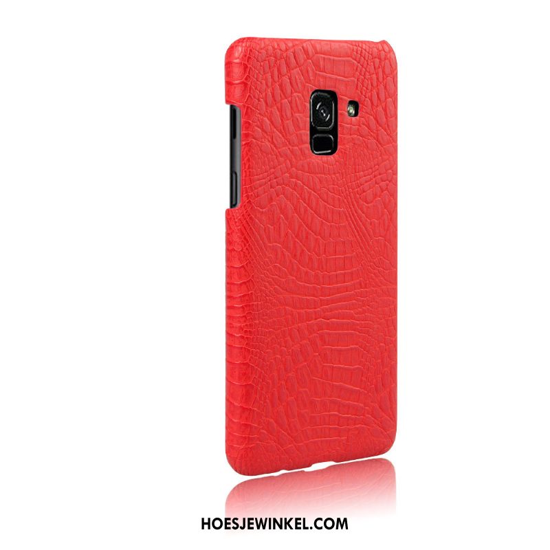 Samsung Galaxy A8 2018 Hoesje Kwaliteit Roze Hard, Samsung Galaxy A8 2018 Hoesje Leer Hoes