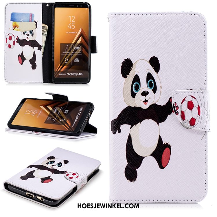 Samsung Galaxy A8 2018 Hoesje Leren Etui Anti-fall Hoes, Samsung Galaxy A8 2018 Hoesje Mobiele Telefoon All Inclusive