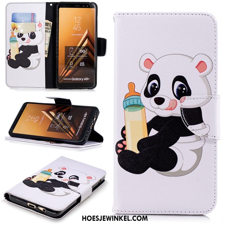 Samsung Galaxy A8 2018 Hoesje Leren Etui Anti-fall Hoes, Samsung Galaxy A8 2018 Hoesje Mobiele Telefoon All Inclusive