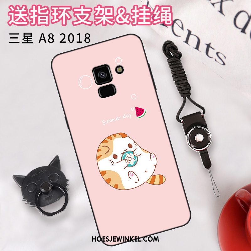 Samsung Galaxy A8 2018 Hoesje Mobiele Telefoon Roze Hoes, Samsung Galaxy A8 2018 Hoesje Eenvoudige Bescherming