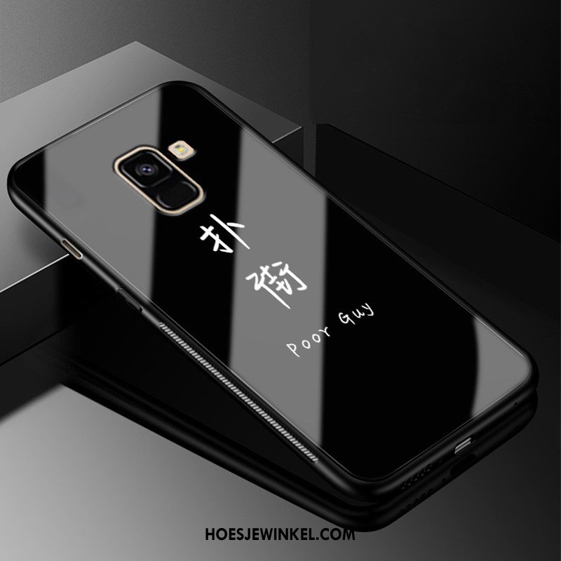 Samsung Galaxy A8 2018 Hoesje Mobiele Telefoon Ster Gehard Glas, Samsung Galaxy A8 2018 Hoesje Trend Bescherming