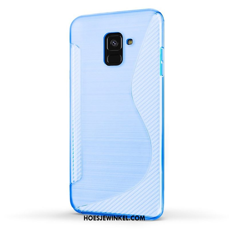 Samsung Galaxy A8 2018 Hoesje Purper Hoes Ster, Samsung Galaxy A8 2018 Hoesje Mobiele Telefoon Zacht