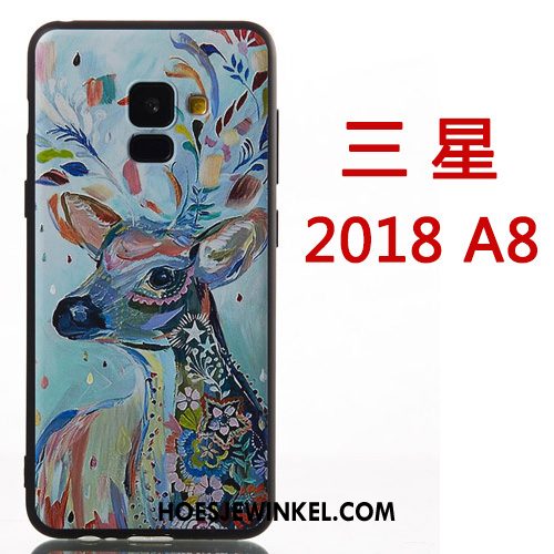 Samsung Galaxy A8 2018 Hoesje Scheppend Persoonlijk Ster, Samsung Galaxy A8 2018 Hoesje Spotprent Bescherming