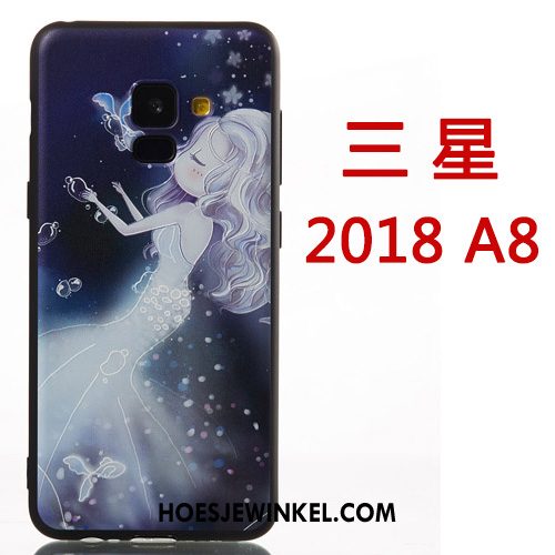 Samsung Galaxy A8 2018 Hoesje Scheppend Persoonlijk Ster, Samsung Galaxy A8 2018 Hoesje Spotprent Bescherming