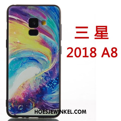 Samsung Galaxy A8 2018 Hoesje Scheppend Persoonlijk Ster, Samsung Galaxy A8 2018 Hoesje Spotprent Bescherming