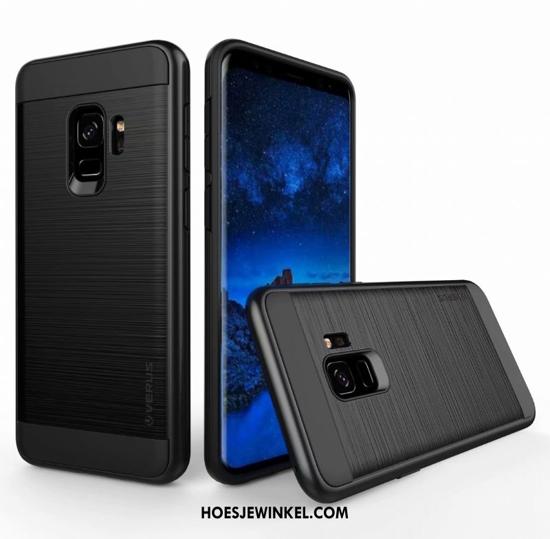 Samsung Galaxy A8 2018 Hoesje Ster Bescherming Hoes, Samsung Galaxy A8 2018 Hoesje Zijde Groen