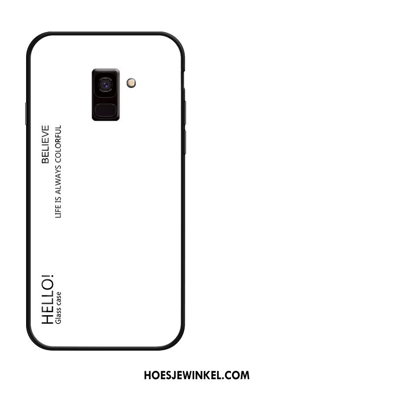 Samsung Galaxy A8 2018 Hoesje Wit Mobiele Telefoon Ster, Samsung Galaxy A8 2018 Hoesje Zacht Bescherming