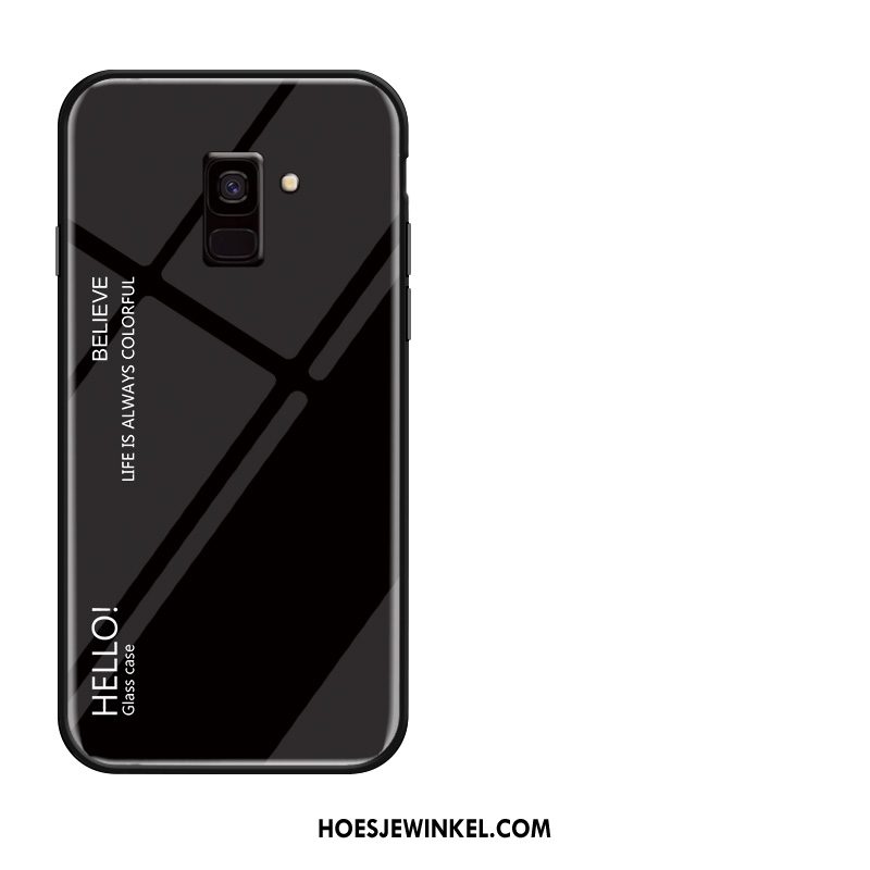 Samsung Galaxy A8 2018 Hoesje Wit Mobiele Telefoon Ster, Samsung Galaxy A8 2018 Hoesje Zacht Bescherming