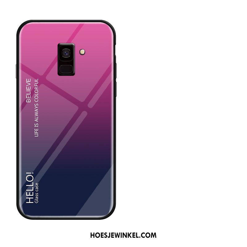 Samsung Galaxy A8 2018 Hoesje Wit Mobiele Telefoon Ster, Samsung Galaxy A8 2018 Hoesje Zacht Bescherming