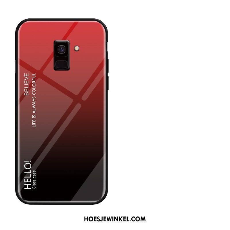 Samsung Galaxy A8 2018 Hoesje Wit Mobiele Telefoon Ster, Samsung Galaxy A8 2018 Hoesje Zacht Bescherming