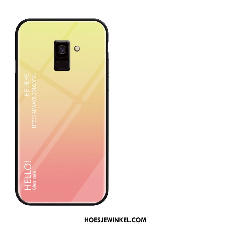 Samsung Galaxy A8 2018 Hoesje Wit Mobiele Telefoon Ster, Samsung Galaxy A8 2018 Hoesje Zacht Bescherming