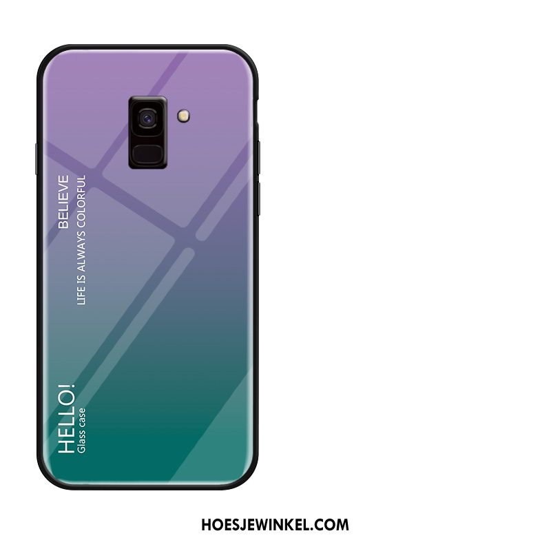 Samsung Galaxy A8 2018 Hoesje Wit Mobiele Telefoon Ster, Samsung Galaxy A8 2018 Hoesje Zacht Bescherming