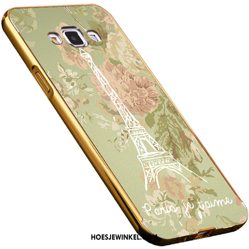 Samsung Galaxy A8 Hoesje All Inclusive Spiegel Omlijsting, Samsung Galaxy A8 Hoesje Blauw Driedimensionaal