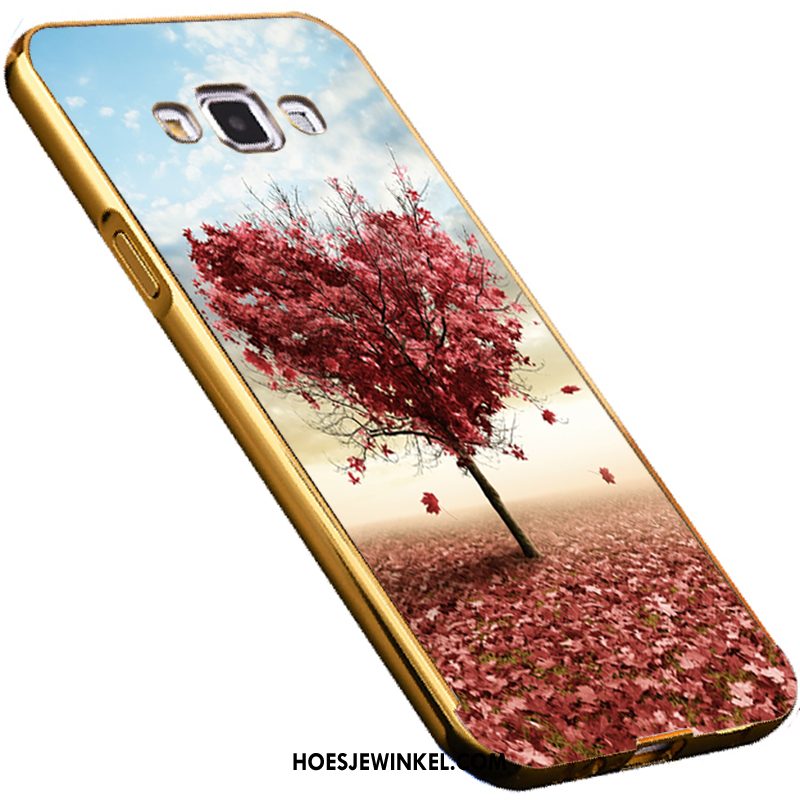 Samsung Galaxy A8 Hoesje All Inclusive Spiegel Omlijsting, Samsung Galaxy A8 Hoesje Blauw Driedimensionaal