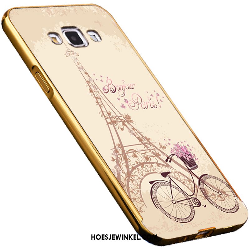 Samsung Galaxy A8 Hoesje All Inclusive Spiegel Omlijsting, Samsung Galaxy A8 Hoesje Blauw Driedimensionaal