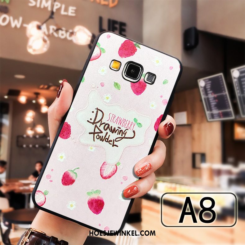 Samsung Galaxy A8 Hoesje Anti-fall Mobiele Telefoon Roze, Samsung Galaxy A8 Hoesje All Inclusive Siliconen