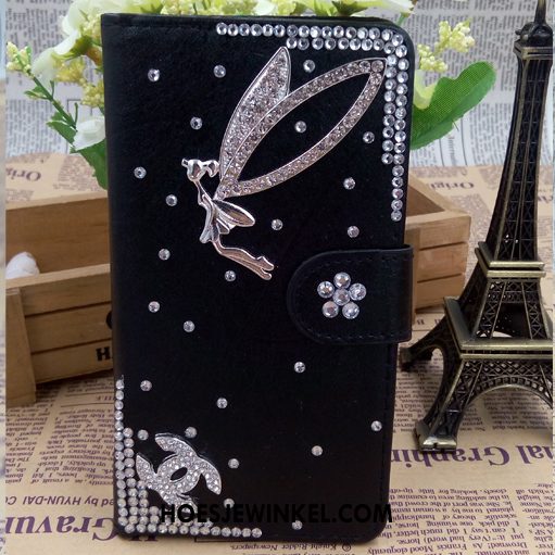 Samsung Galaxy A8 Hoesje Folio Mobiele Telefoon Met Strass, Samsung Galaxy A8 Hoesje Ster Leren Etui