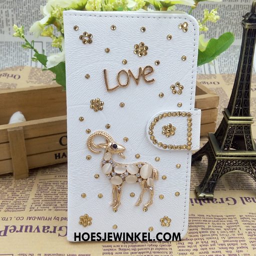 Samsung Galaxy A8 Hoesje Folio Mobiele Telefoon Met Strass, Samsung Galaxy A8 Hoesje Ster Leren Etui