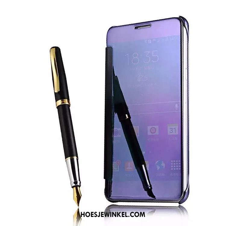 Samsung Galaxy A8 Hoesje Hard Bescherming Ster, Samsung Galaxy A8 Hoesje Hoes Leren Etui