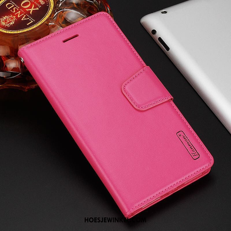 Samsung Galaxy A8 Hoesje Hoes Rose Goud Ster, Samsung Galaxy A8 Hoesje Kaart Folio