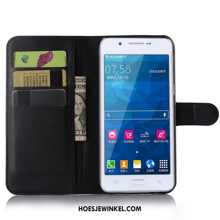 Samsung Galaxy A8 Hoesje Leren Etui All Inclusive Soort Aziatische Vrucht, Samsung Galaxy A8 Hoesje Mobiele Telefoon Anti-fall