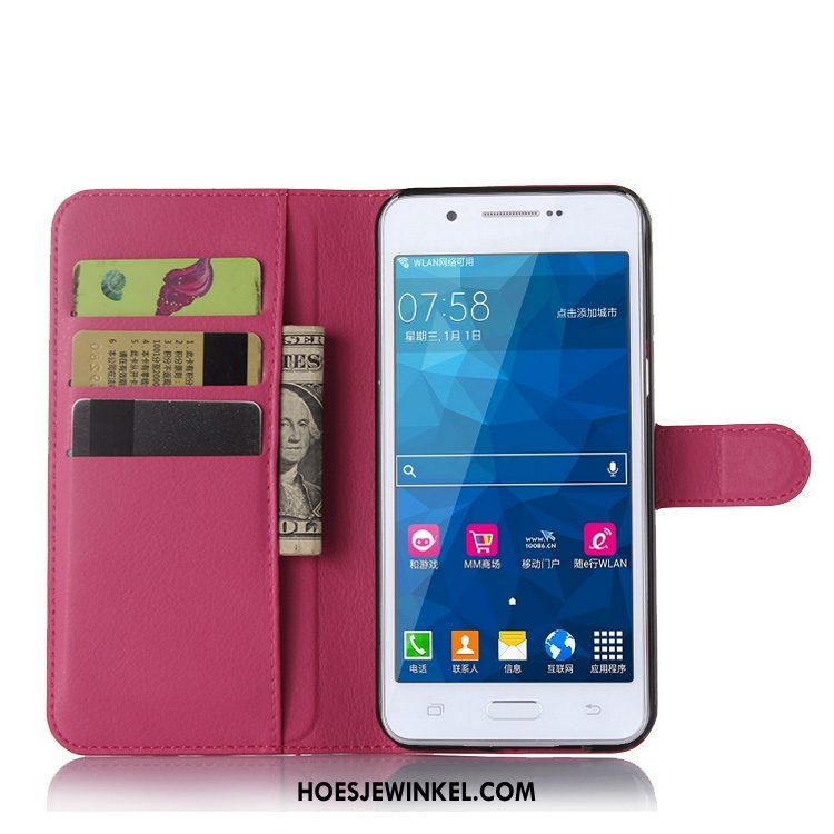 Samsung Galaxy A8 Hoesje Leren Etui All Inclusive Soort Aziatische Vrucht, Samsung Galaxy A8 Hoesje Mobiele Telefoon Anti-fall