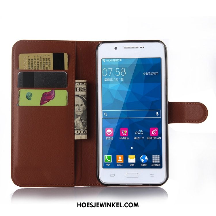 Samsung Galaxy A8 Hoesje Leren Etui All Inclusive Soort Aziatische Vrucht, Samsung Galaxy A8 Hoesje Mobiele Telefoon Anti-fall