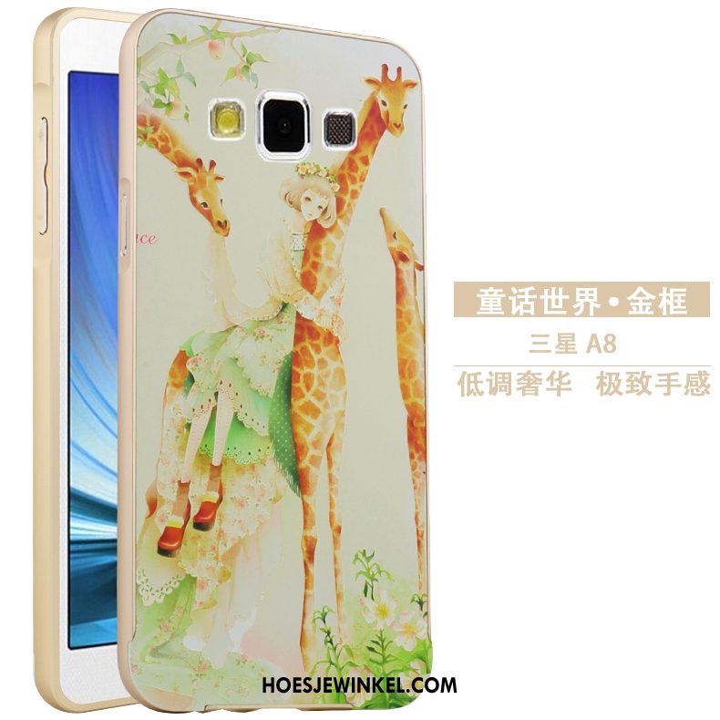 Samsung Galaxy A8 Hoesje Omlijsting Bescherming Hoes, Samsung Galaxy A8 Hoesje Spotprent Hard