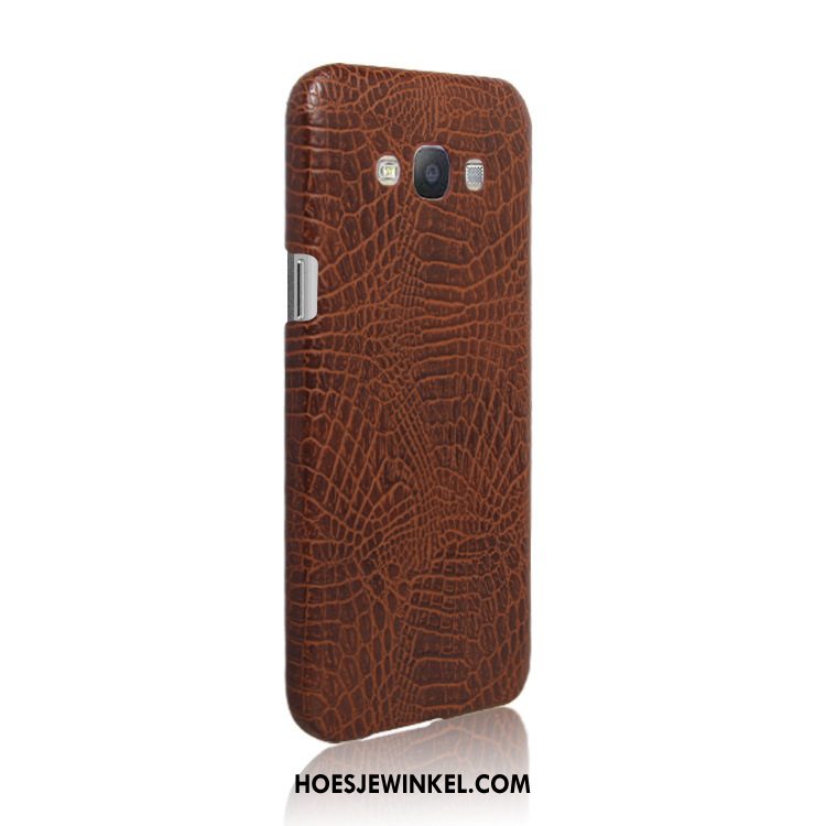 Samsung Galaxy A8 Hoesje Rood Anti-fall Leren Etui, Samsung Galaxy A8 Hoesje Bescherming Hard