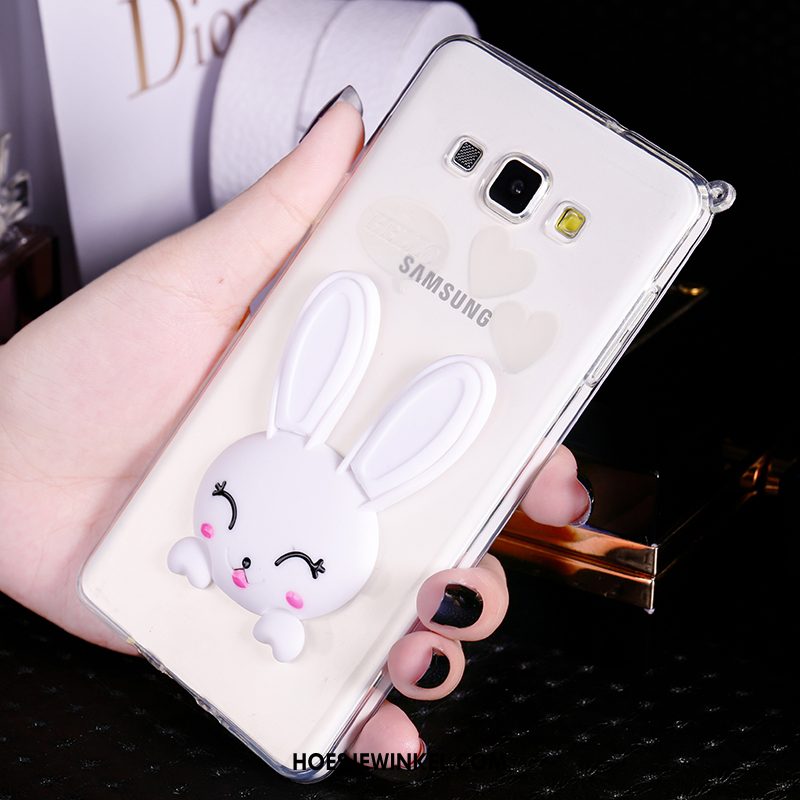 Samsung Galaxy A8 Hoesje Siliconen Mobiele Telefoon Anti-fall, Samsung Galaxy A8 Hoesje Groen Opknoping Nek