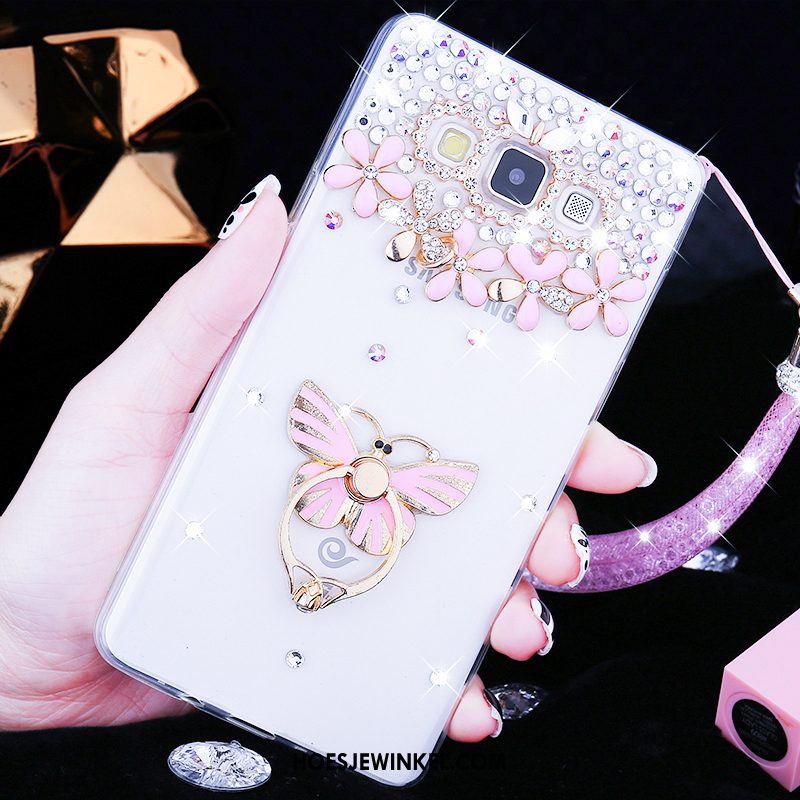 Samsung Galaxy A8 Hoesje Ster Doorzichtig Wit, Samsung Galaxy A8 Hoesje Hard Mobiele Telefoon