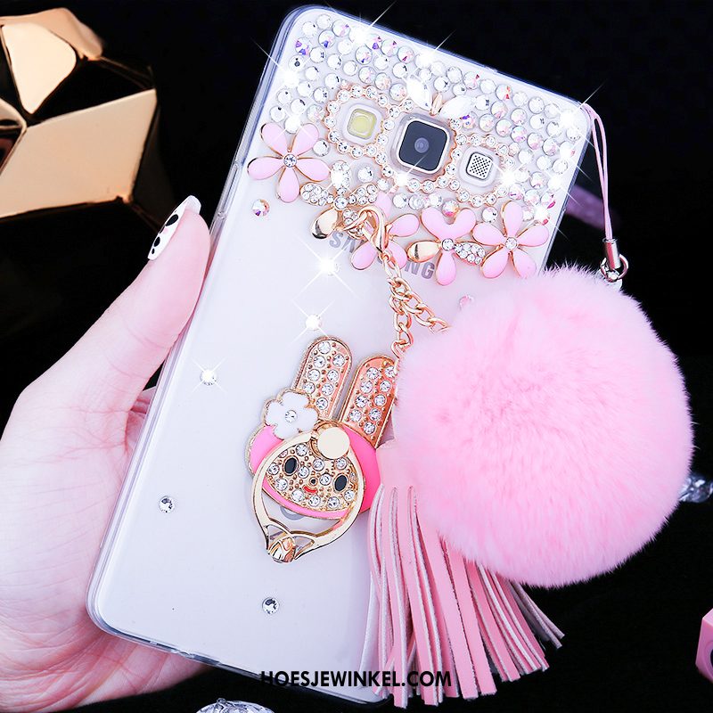 Samsung Galaxy A8 Hoesje Ster Doorzichtig Wit, Samsung Galaxy A8 Hoesje Hard Mobiele Telefoon