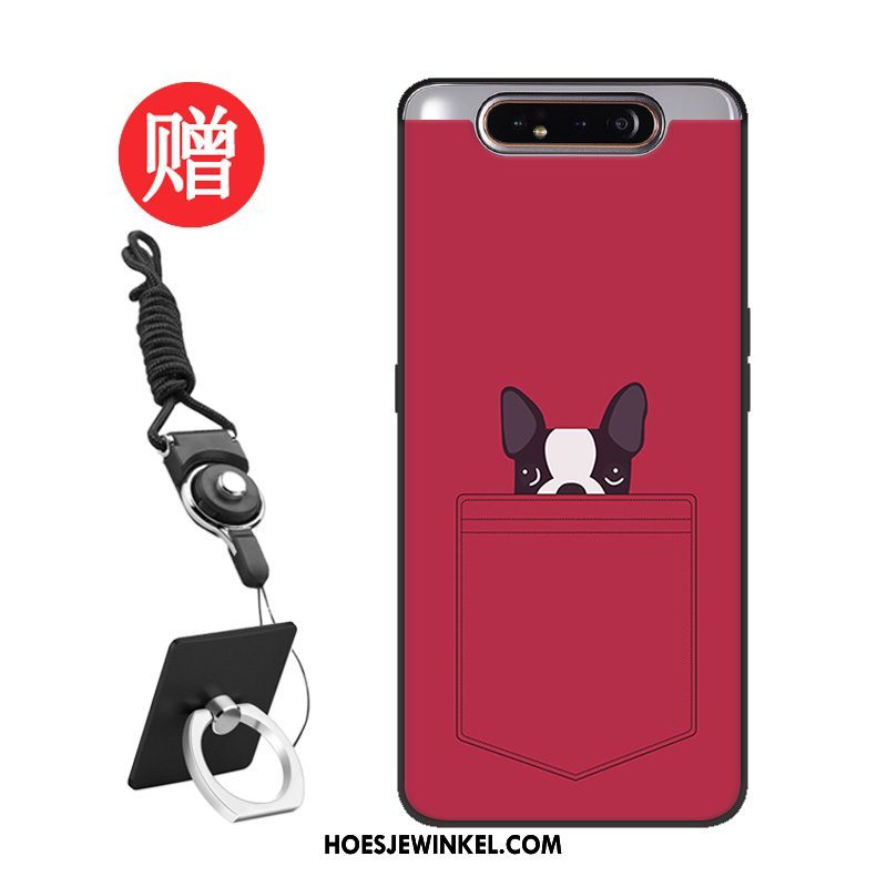 Samsung Galaxy A80 Hoesje Patroon Rood Hoes, Samsung Galaxy A80 Hoesje Mobiele Telefoon Bescherming