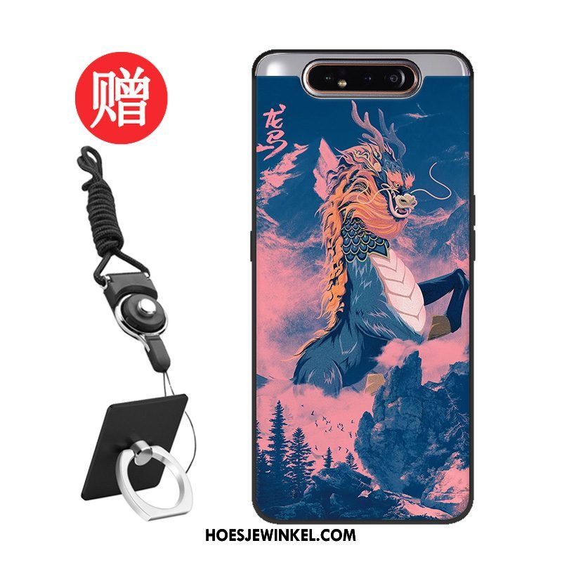 Samsung Galaxy A80 Hoesje Patroon Rood Hoes, Samsung Galaxy A80 Hoesje Mobiele Telefoon Bescherming