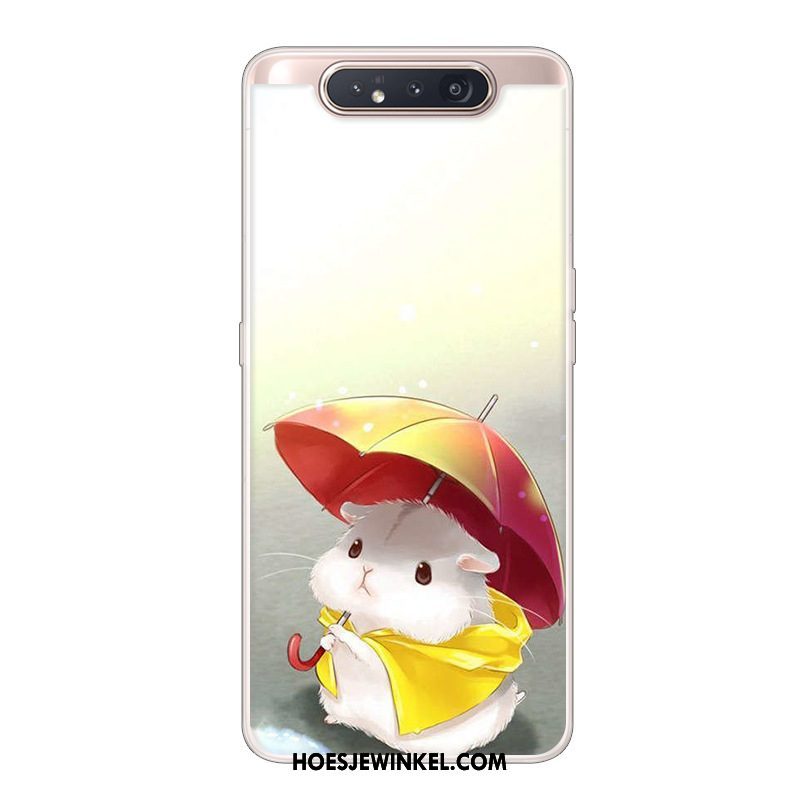 Samsung Galaxy A80 Hoesje Ster Hoes Bescherming, Samsung Galaxy A80 Hoesje Scheppend Wit
