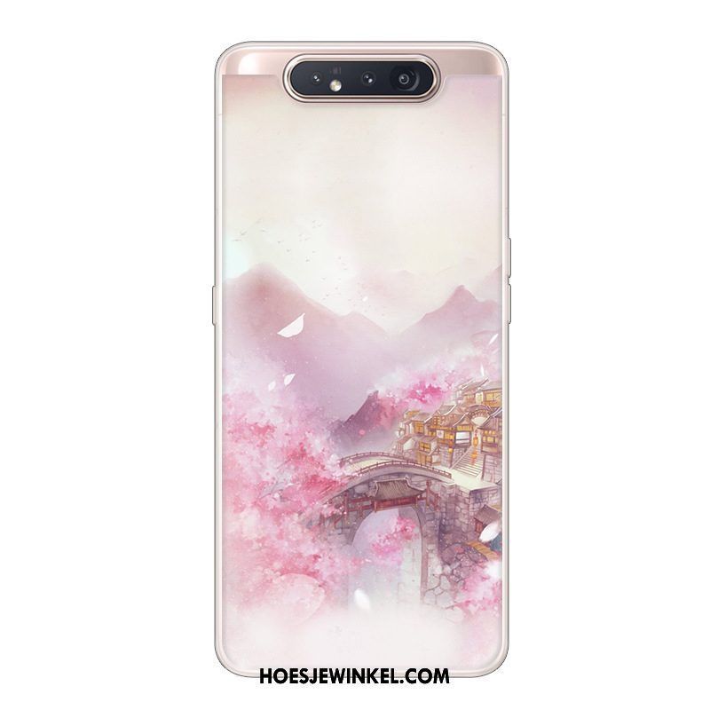 Samsung Galaxy A80 Hoesje Ster Hoes Bescherming, Samsung Galaxy A80 Hoesje Scheppend Wit