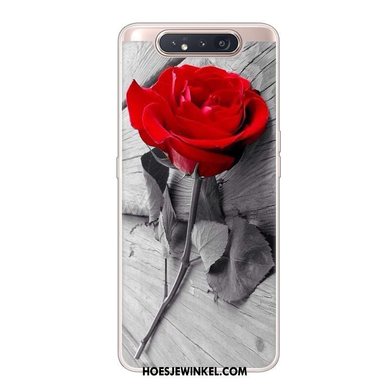 Samsung Galaxy A80 Hoesje Ster Hoes Bescherming, Samsung Galaxy A80 Hoesje Scheppend Wit