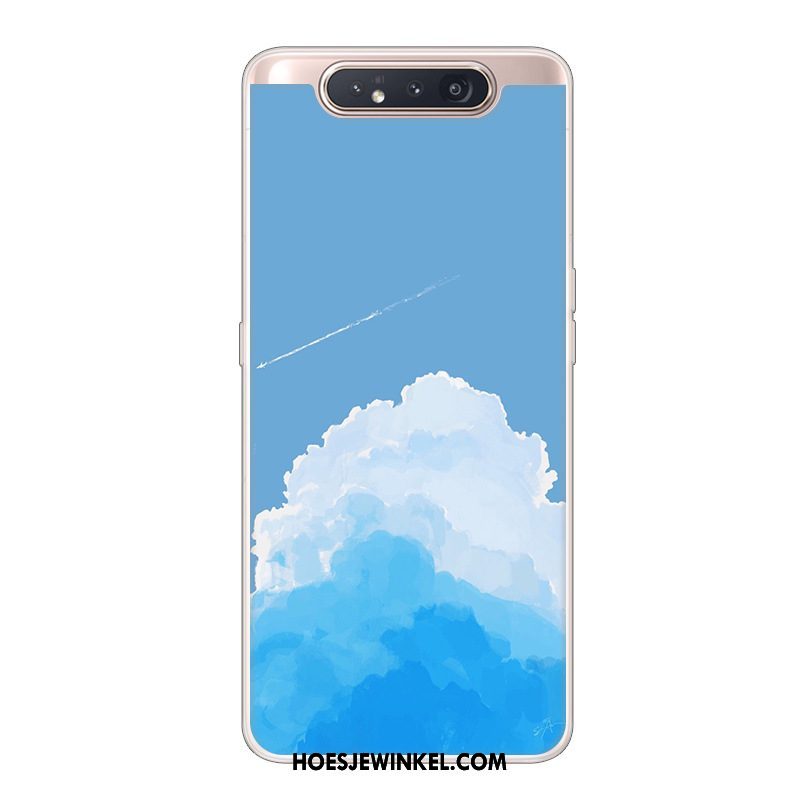 Samsung Galaxy A80 Hoesje Ster Hoes Bescherming, Samsung Galaxy A80 Hoesje Scheppend Wit