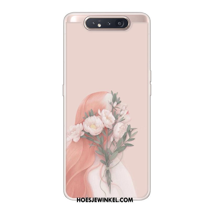 Samsung Galaxy A80 Hoesje Ster Hoes Bescherming, Samsung Galaxy A80 Hoesje Scheppend Wit