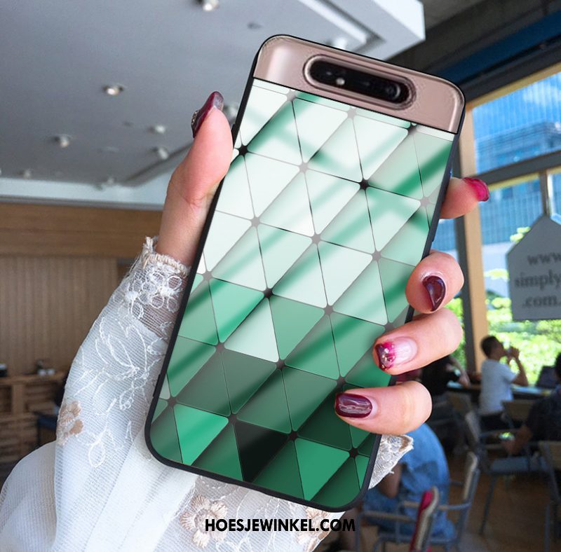 Samsung Galaxy A80 Hoesje Zacht Mobiele Telefoon Eenvoudige, Samsung Galaxy A80 Hoesje Glas Groen