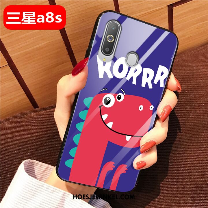 Samsung Galaxy A8s Hoesje All Inclusive Glas Roze, Samsung Galaxy A8s Hoesje Mooie Bescherming