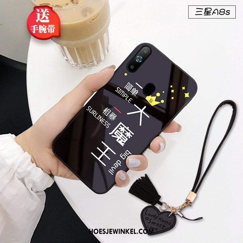 Samsung Galaxy A8s Hoesje Glas Anti-fall Hoes, Samsung Galaxy A8s Hoesje Siliconen Lovers