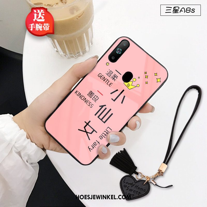 Samsung Galaxy A8s Hoesje Glas Anti-fall Hoes, Samsung Galaxy A8s Hoesje Siliconen Lovers