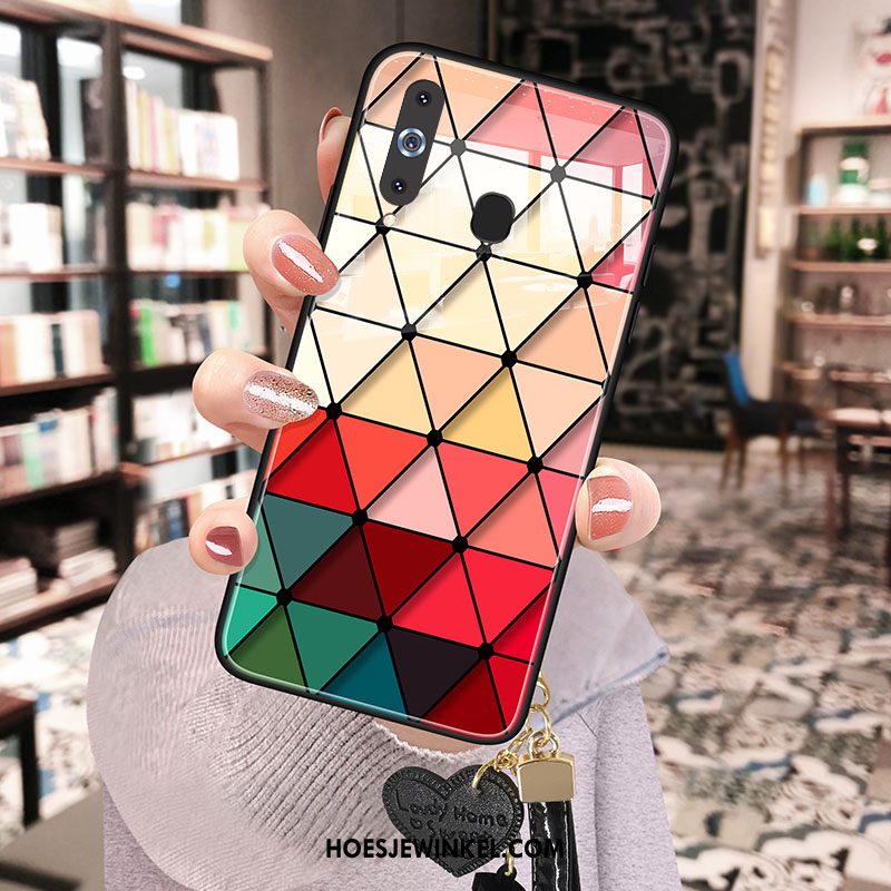 Samsung Galaxy A8s Hoesje Mobiele Telefoon Bescherming Anti-fall, Samsung Galaxy A8s Hoesje Ruit Hoes